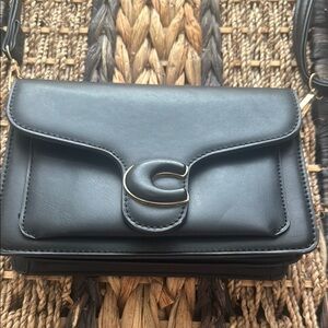 Black Leather Crossbody Bag
